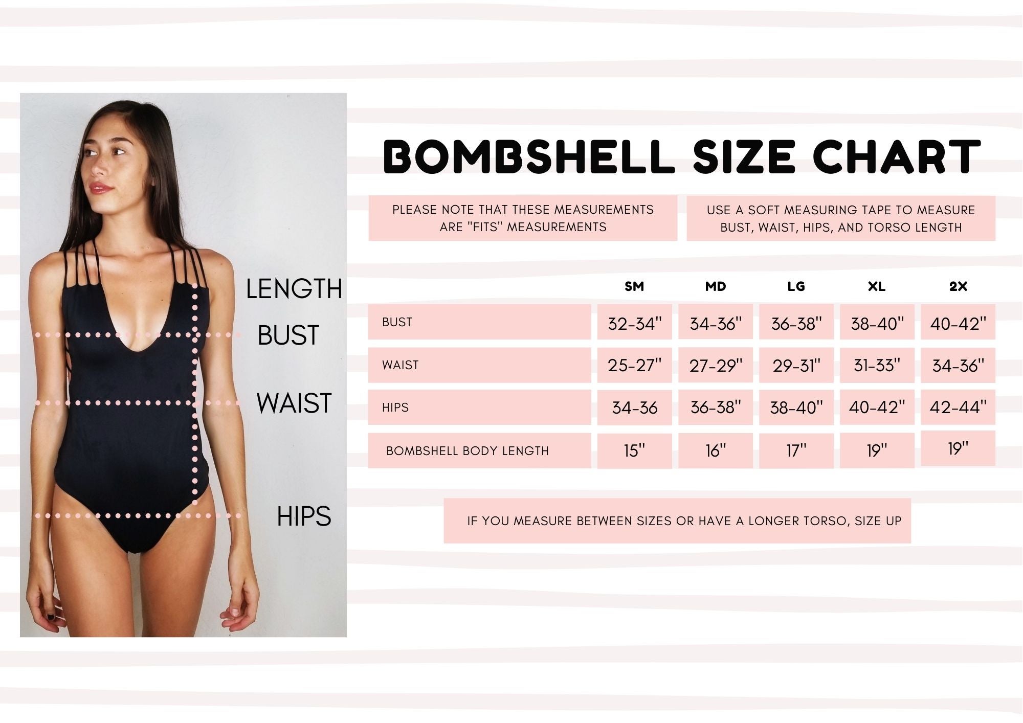 Women's Swimsuit Size Chart – peachswimwearusa